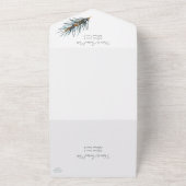 Mt. Rainier, Snow, Pinecones, Pine Needles All In One Uitnodiging (Buitenkant)