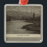 Mt Rainier Steilacoom Beach Metalen Ornament<br><div class="desc">Mt. Rainier; Steilacoom Beach. van (Davis,  Ellis Aru) (190). Gepubliceerd door "Berkeley: E.A. Davis'.</div>