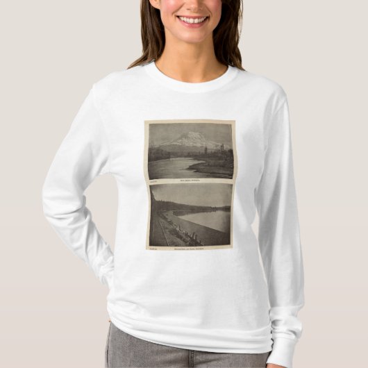 Mt Rainier Steilacoom Beach T-shirt (Voorkant)