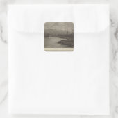 Mt Rainier Steilacoom Beach Vierkante Sticker (Tas)