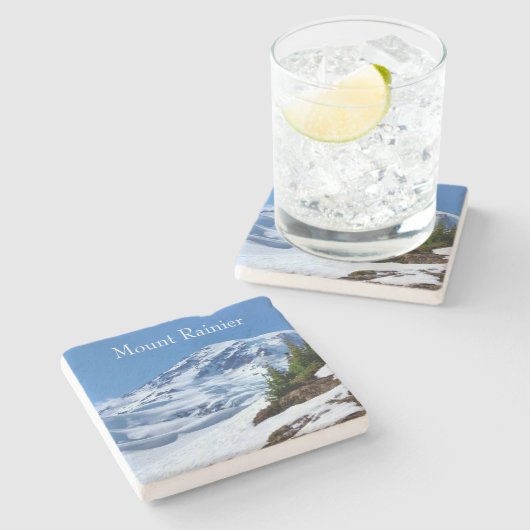 Mt. Rainier Stone Onderzetter (Zijkant)