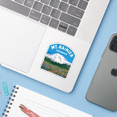 Mt Rainier Vintage Reissticker Sticker (Laptop met iPhone)