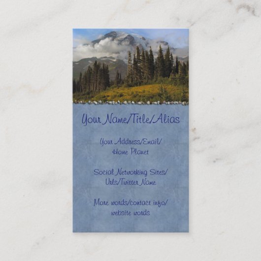 Mt Rainier Visitekaartje (Voorkant)