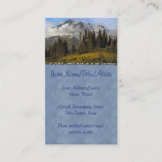 Mt Rainier Visitekaartje (Voorkant)