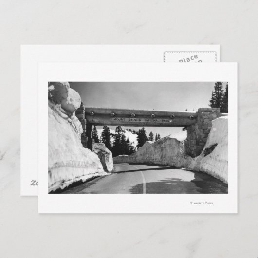 Mt. Rainier, WA Chinook Pass Summit Naches Pass Briefkaart (Voorkant / Achterkant)