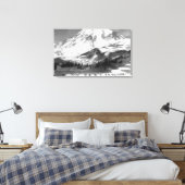 Mt. Rainier, WA Crossing Mazama Ridge on Horse Canvas Afdruk (Insitu (Slaapkamer))