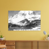 Mt. Rainier, WA Crossing Mazama Ridge on Horse Canvas Afdruk (Insitu (Woonkamer))