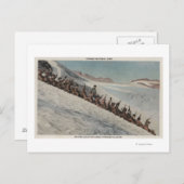 Mt. Rainier, WA - Lijn mensen die in Briefkaart (Voorkant / Achterkant)