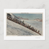 Mt. Rainier, WA - Lijn mensen die in Briefkaart (Voorkant)