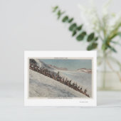 Mt. Rainier, WA - Lijn mensen die in Briefkaart (Staand voorkant)