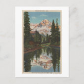 Mt. Rainier, WA - Mirror Lake met Mt. Reflectio Briefkaart (Voorkant)