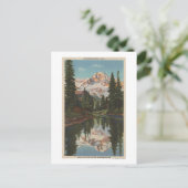 Mt. Rainier, WA - Mirror Lake met Mt. Reflectio Briefkaart (Staand voorkant)