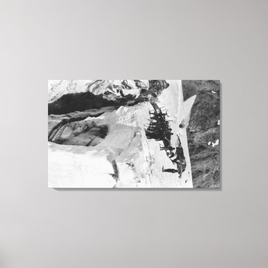 Mt. Rainier, WA Nisqually Glacier Canvas Afdruk (Voorkant)