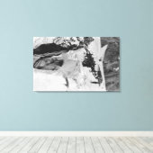 Mt. Rainier, WA Nisqually Glacier Canvas Afdruk (Insitu (Houten vloer))