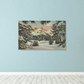 Mt. Rainier, WA - Paradise Inn & Tatoosh Range Canvas Afdruk (Insitu (Houten vloer))