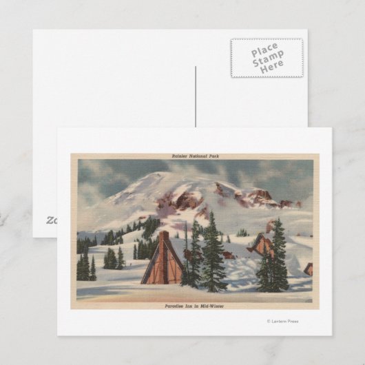 Mt. Rainier, WA - Paradise Inn te voet Briefkaart (Voorkant / Achterkant)