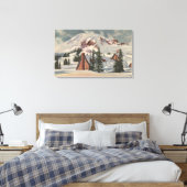Mt. Rainier, WA - Paradise Inn te voet Canvas Afdruk (Insitu (Slaapkamer))