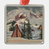 Mt. Rainier, WA - Paradise Inn te voet Metalen Ornament (Voorkant)