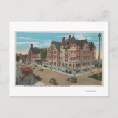 Mt. Rainier, WA - Uitzicht van het Tacoma Hotel & Briefkaart (Voorkant)