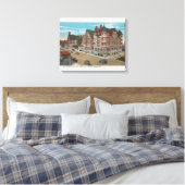 Mt. Rainier, WA - Uitzicht van het Tacoma Hotel & Canvas Afdruk (Insitu (Slaapkamer))