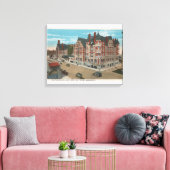 Mt. Rainier, WA - Uitzicht van het Tacoma Hotel & Canvas Afdruk (Insitu (Woonkamer))