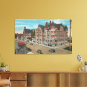 Mt. Rainier, WA - Uitzicht van het Tacoma Hotel & Canvas Afdruk (Insitu (Woonkamer))