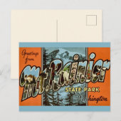 Mt Rainier Washington Briefkaart (Voorkant / Achterkant)
