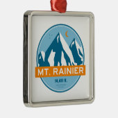 Mt. Rainier Washington sterren Maan Metalen Ornament (Rechts)