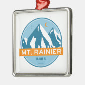 Mt. Rainier Washington sterren Maan Metalen Ornament (Links)