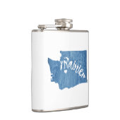 Mt. Rainier Washington Wood Grain Heupfles (Rechts)