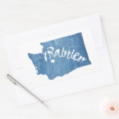 Mt. Rainier Washington Wood Grain Rechthoekige Sticker (Envelop)