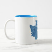 Mt. Rainier Washington Wood Grain Tweekleurige Koffiemok (Links)