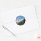 Mt Ranier Washington State van Julie L. Cleveland Ronde Sticker (Envelop)
