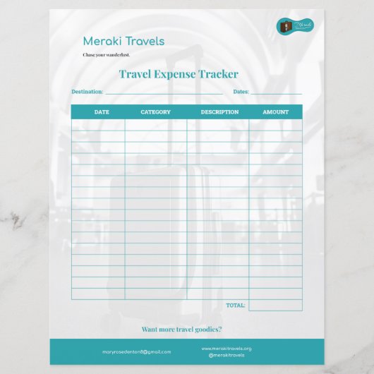 MT Reisuitgaven Tracker (Voorkant)