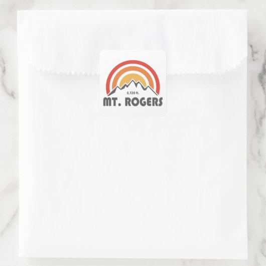 Mt. Rogers Vierkante Sticker (Tas)