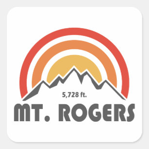 Mt. Rogers Vierkante Sticker