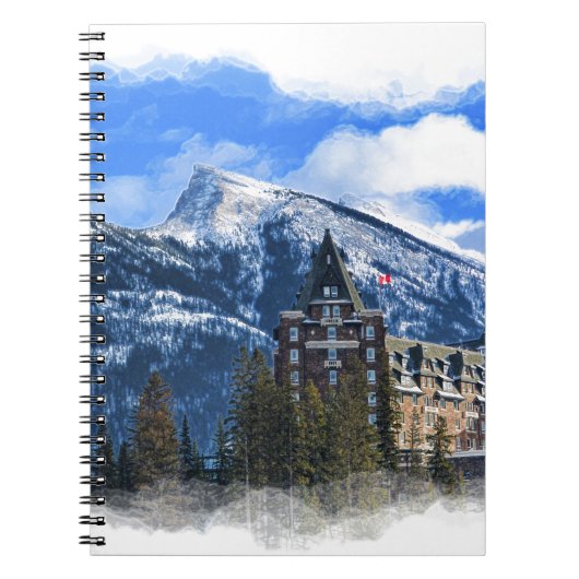 Mt Rundle and Famous Hotel, Banff, Alta, Canada Notitieboek (Voorkant)