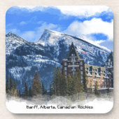 Mt Rundle and Famous Hotel, Banff, Alta, Canada Onderzetter (Voorkant)