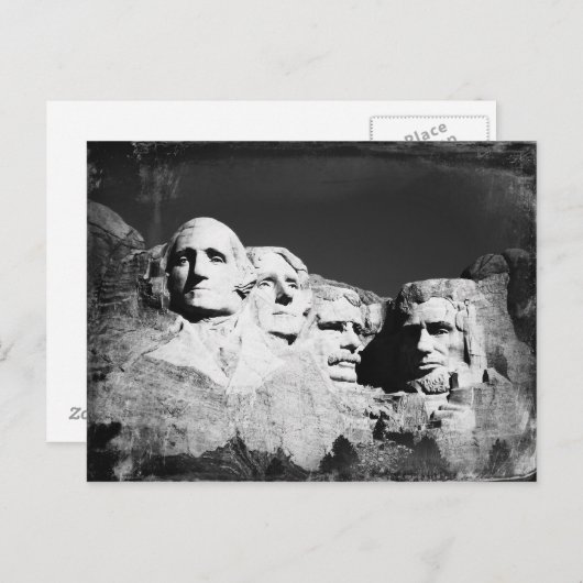 Mt. Rushmore B&W Briefkaart (Voorkant / Achterkant)