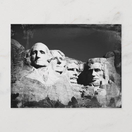 Mt. Rushmore B&W Briefkaart (Voorkant)