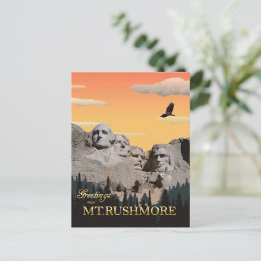 Mt. Rushmore, Briefkaart South Dakota (Staand voorkant)