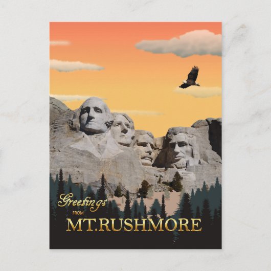 Mt. Rushmore, Briefkaart South Dakota (Voorkant)