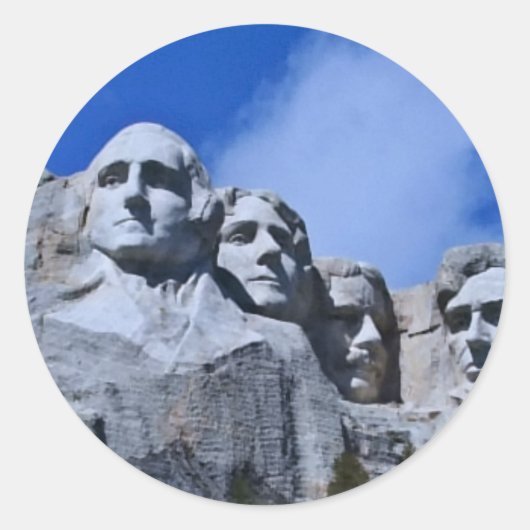 Mt. Rushmore Landmark Ronde Sticker (Voorkant)