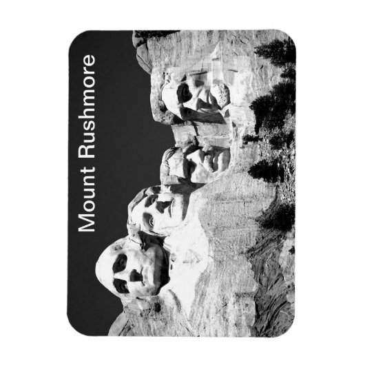 Mt Rushmore Magneet in BW (Verticaal)