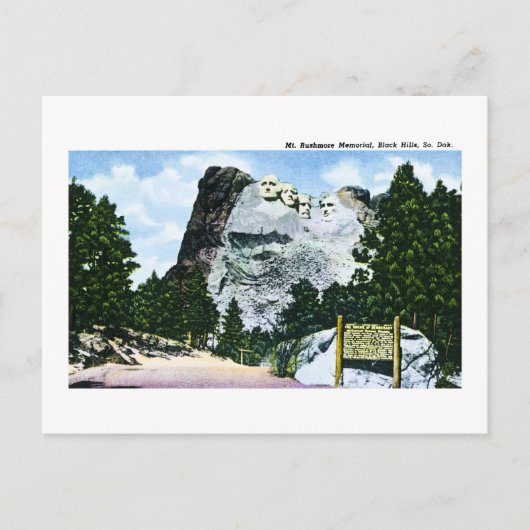 Mt. Rushmore Memorial, South Dakota Briefkaart (Voorkant)