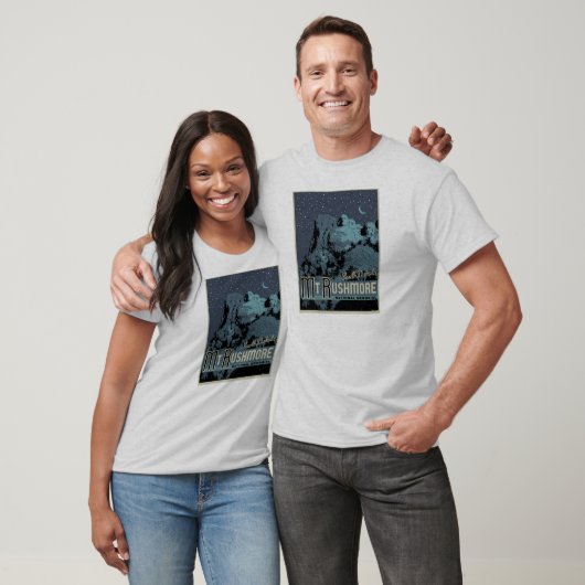 Mt Rushmore op Night Tee Shirt (Unisex)