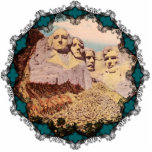 Mt. Rushmore Ornament Fotobeeldje Ornament<br><div class="desc">Dit kerstornament is een show van het Mount Rushmore National Monument zoals het er in 1949 uitzag.</div>