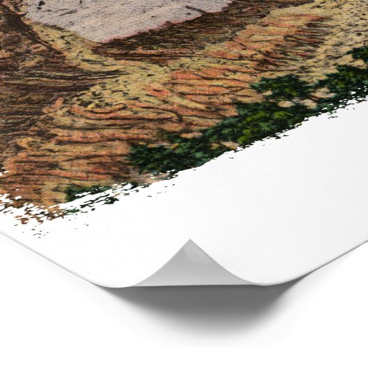 Mt. Rushmore Painted Canvas Print (Hoek)