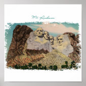 Mt. Rushmore Painted Canvas Print (Voorkant)