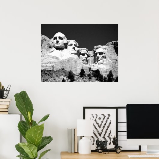 MT Rushmore Poster/BW Poster (Thuiskantoor)